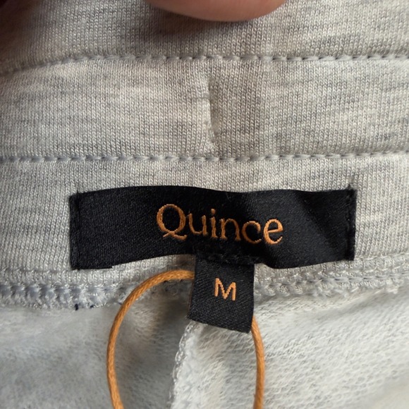 Quince SuperSoft Fleece Cropped Wide Leg Pants Heather Grey Medium NWT LB19583 - Picture 3 of 11